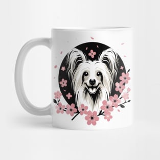 Chinese Crested Embraces Spring with Cherry Blossoms Mug